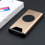 Внешний аккумулятор 10000mAh с беспроводной зарядкой, PowerBank, золотистый