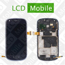 Дисплей для Samsung Galaxy S3 mini I8190 с сенсорным экраном, темно-синий с рамкой, модуль ( дисплей + тачскрин )