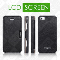 Чехол iCarer для iPhone 5/5S Luxury Black (side-open) (RIP514)