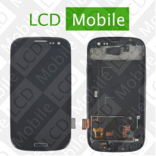 Дисплей для Samsung Galaxy S3 I9300 с сенсорным экраном, черный с рамкой, модуль ( дисплей + тачскрин )