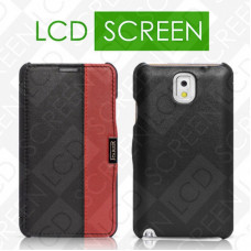 Чехол iCarer для Samsung Galaxy Note 3 Colorblock Black/Red (side-open) (RS900002)