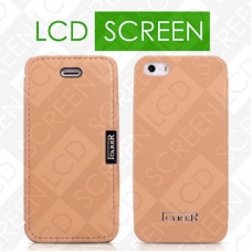 Чехол iCarer для iPhone 5/5S Luxury Brown (side-open) (RIP514)