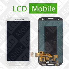 Дисплей для Samsung Galaxy S3 I9300, I9305, I747, R530, T999 с сенсорным экраном, белый, модуль ( дисплей + тачскрин )