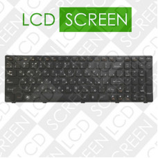 Клавиатура для ноутбука LENOVO (B570, B575, B580, B590, V570, V575, V580, Z570, Z575) rus, black, black frame, 25-200938
