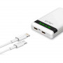 Power Bank KingYou King You KP13 10000 mAh 2.1 A Double USB Output, белый