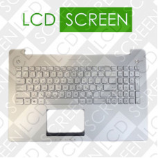 Клавиатура для ноутбука ASUS (G550, N550 series Keyboard+передняя панель) rus, silver, подсветка клавиш, 90NB00K1-R31RU0