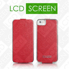 Чехол iCarer для iPhone 5/5S Electroplating Red (flip) (RIP512)