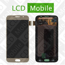 Дисплей для Samsung Galaxy S6 G920, G920F с сенсорным экраном, золотистый, модуль ( дисплей + тачскрин )