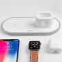 Беспроводное зарядное устройство Hoco CW21 3 в 1 для смартфонов, Apple Watch, AirPods