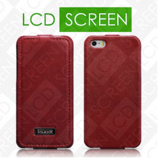 Чехол iCarer для iPhone 5/5S Luxury Red (flip) (RIP515)
