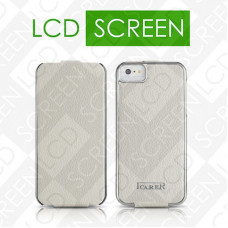 Чехол iCarer для iPhone 5/5S Electroplating White (flip) (RIP512)