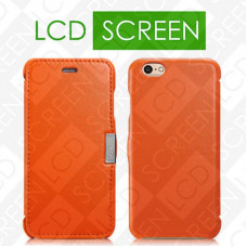 Чехол iCarer для iPhone 6 Luxury Orange (side-open) (RIP601)