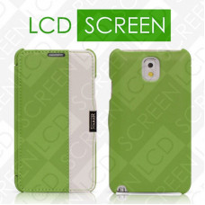 Чехол iCarer для Samsung Galaxy Note 3 Colorblock Green/White (side-open) (RS900002)