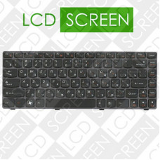 Клавиатура для ноутбука LENOVO (G480, G480A, G485, G485A, Z380, Z480, Z485) rus, black, black frame, 25-202017