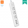 Удлинитель Xiaomi ChingMi Smart Power Strip with Wi-Fi, 3 розетки 3 USB, белый, Wi Fi сетевой фильтр