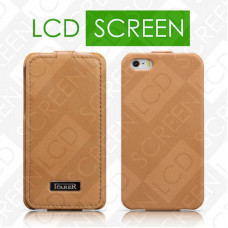 Чехол iCarer для iPhone 5/5S Luxury Brown (flip) (RIP515)