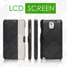 Чехол iCarer для Samsung Galaxy Note 3 Colorblock Black/White (side-open) (RS900002)