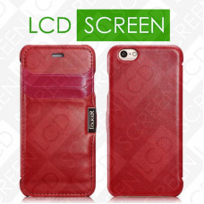 Чехол iCarer для iPhone 6 Vintage Card-Slot Red (side-open) (RIP603)