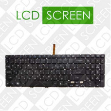 Клавиатура для ноутбука ACER (AS: M3-581, M5-581, V5-531, V5-551, V5-571 series) rus, black, без фрейма, подсветка клавиш (15.6