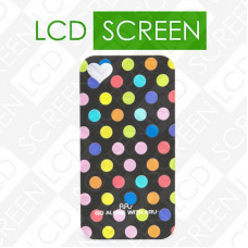 Чехол ARU для iPhone 4S Cutie Dots Black Rainbow