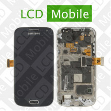 Дисплей для Samsung Galaxy S4 mini I9190, I9192, I9195 с сенсорным экраном, темно-синий с рамкой, модуль ( дисплей + тачскрин )